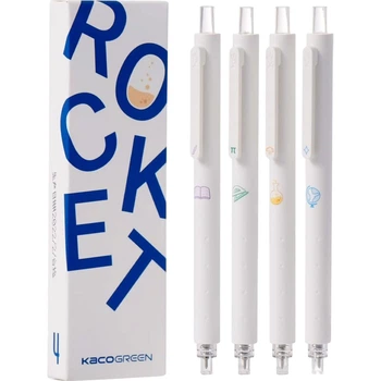 Набор ручек KacoGreen K1028 Rocket Plastic Gel Ink Pen 4шт [118450]