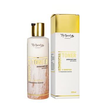 Тонер для обличчя з комбучею Top Beauty Kombucha двофазний зволожуючий, 200 мл