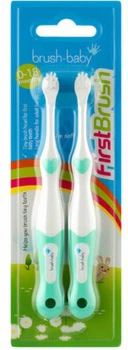 Дитяча зубна щітка Brushbaby FirstBrush 2 шт (0-18 міс.) Зелений
