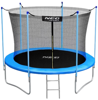 Trampolina ogrodowa Neo Sport NS-08W181 z siatką wewnętrzną i drabinką 252 cm Niebieska (5908220479055)