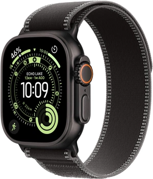 Smartwatch Apple Watch Ultra 3 GPS + Cellular 49mm Black Titanium Case with Black/Charcoal Trail Loop - S/M (MF1D4)
