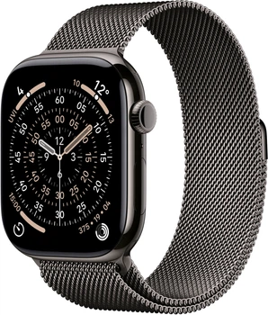 Смарт-годинник Apple Watch Series 11 GPS + Cellular 46mm Slate Titanium Case with Slate Milanese Loop - M/L (MFD44)