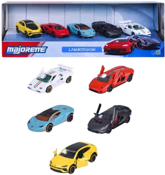 Zestaw metalowych samochodów Majorette Lamborghini 5 pojazdów (3467452077221)
