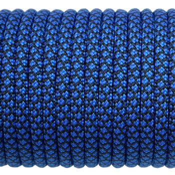 Шнур-паракорд (Paracord Type III 550 – 4 мм) Grid Black & Blue 197 10 м.