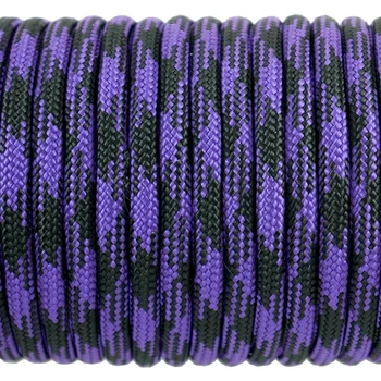 Шнур-паракорд (Paracord Type III 550 - 4 мм) Camo Black & Violet 188 10 м.