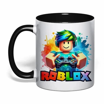Чашка з друком "Roblox" (колір чорний) (36534)