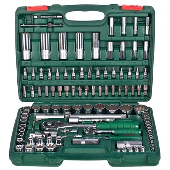 Набір торцевих головок HANS 1/4" DR 4–14 мм і 1/2" DR 10–32 мм, 108 предметів, 12-гранні