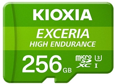 Карта памяти KIOXIA Exceria High Endurance microSDXC 256GB Class 10 UHS-I V30 (LMHE1G256GG2)