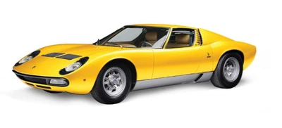 Збірна модель 1:24 спортивний автомобіль Lamborghini Miura + фарби Italeri 72002