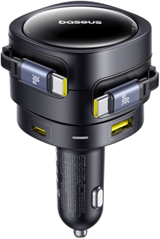 Автомобільний зарядний пристрій Baseus Enjoyment Max 90W 3x USB-C Black (6932172682606)