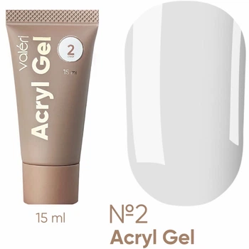 Акрил гель VALERI Acryl Gel №02 (прозорий) 15 мл