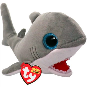 Мягкая игрушка Ty Beanie Babies Серая акула Finnegan 15 см (37376)