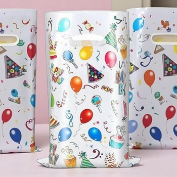 Подарункові пакети дитячі поліетиленові Happy Birthday 16 х 25 см 10 шт (031536)