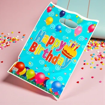 Пакети подарункові дитячі поліетиленові Happy Birthday 16 х 25 см 10 шт (031531)