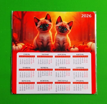 Календар на магніті Коти (VT9501-03) 2026 рік, Vladi Toys