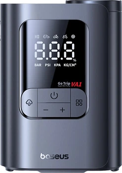Kompresor bezprzewodowy Baseus GoTrip VA1 Super Mini z 3 końcówkami Czarny (C0119501)