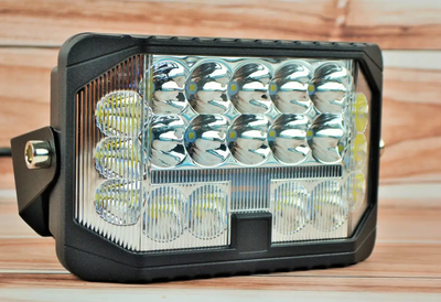 LED фара прямокутна (1шт) 96W ближній + дальній та жовтий габарит 12-24V (18x11,5x5СМ) фари на трактор МТЗ