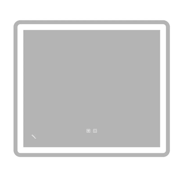 Зеркало Zerix Mirra MR05-80x70-REVERSE с LED Touch, Anti-fog, диммером, регулятором яркости (ZX6057)