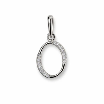Підвіска срібна літера О з фіанітами Silver Style (40691.15 sku:2300104161248)