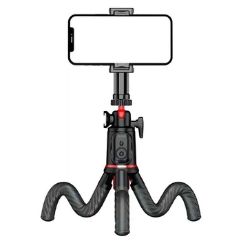 Штатив RTAKO C03 0.65м Octopus Extendable Tripod Selfie Stick Black (6942063212416)