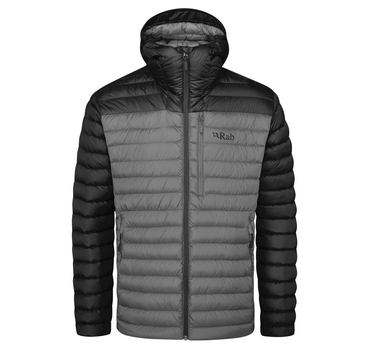 Куртка мужская зимняя Rab Microlight Alpine Jacket, Black/Graphene, XS (RB QDB-12-BGP-XSM)
