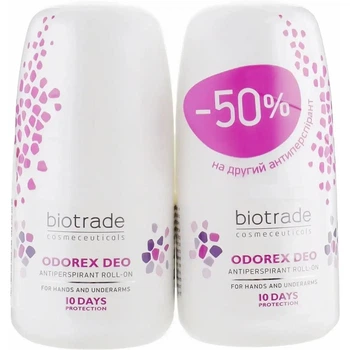 Biotrade (Біотрейд) Odorex Deo Roll-On – набір антиперспірантів кулькових тривалої дії, 10 днів без поту та запаху, унісекс, 2×40 мл
