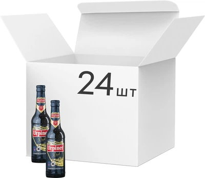 Упаковка пива Urpiner Dark 11° темне фільтроване 4.5% 0.33 л x 24 шт (4820135490608)