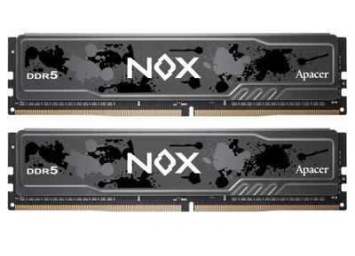 Память 16Gb x 2 (32Gb Kit) DDR5, 5600MHz, NOX, Black, 40-40-40-80, 1.25V, с радиатором Apacer (teh0020307)