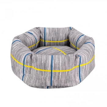Лежанка для Собак та Котів BronzeDog Comfort Кругла Сіра 35 см (1212111)