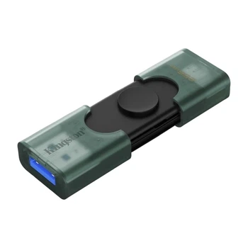 Флеш накопитель USB 256Gb DataTraveler Duo, Green/Black Kingston (teh0021095)