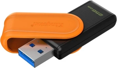 Флеш накопитель USB 256Gb DataTraveler Exodia S, Black/Orange Kingston (teh0021079)
