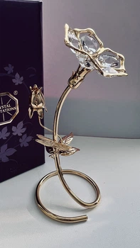 Фигурка Crystocraft со стразами Swarovski Цветок Вьюнок 15 см 1602767