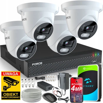 Комплект мониторинга Force 4x IP-камера 4 мп IP67 12 В