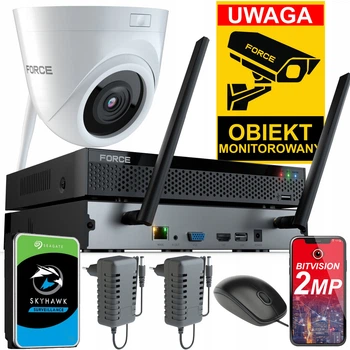 Комплект моніторингу Force 1x IP-камера WiFi 2 мп USB HDMI VGA