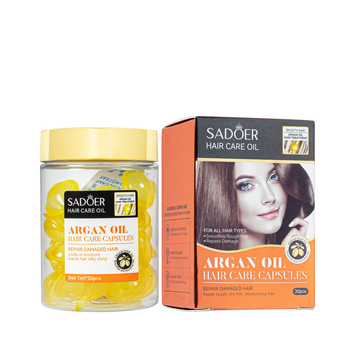Витаминные капсулы для поврежденных волос с аргановым маслом Sadoer Hair Care Oil SD74237, 30шт