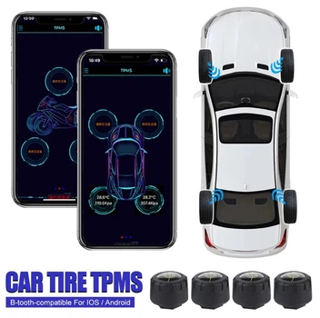 Блютуз TPMS система контроля давления и температуры в шинах внешние датчики Андроид IOS E-ACE K6 Bluetooth