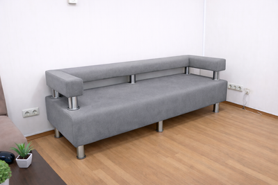 Диван офісний BNB IRIS 160 см сірий багіра 19