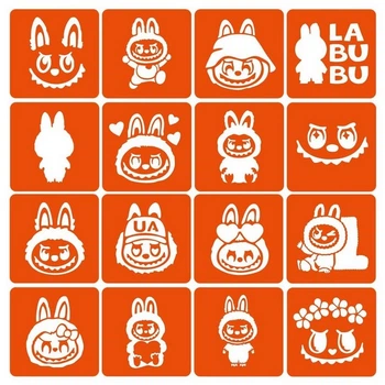 Набор трафаретов для био-тату "Labubu" labubu _simple-16