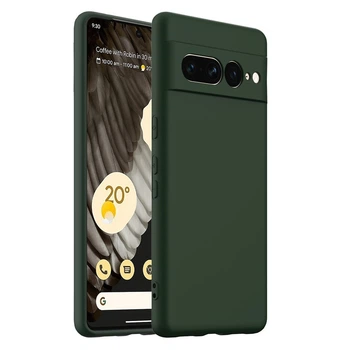 Чехол Fiji Full Soft Premium для Google Pixel 7 Pro противоударный бампер с микрофиброй Dark Green