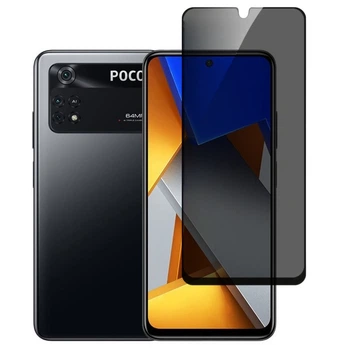 Захисне скло Fiji Privacy для Poco M4 Pro антишпигун Anti-peeping повне проклеювання чорний