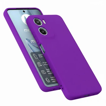 Чохол Fiji Full Soft Premium для Motorola E15 протиударний бампер з мікрофіброю Dark Purple