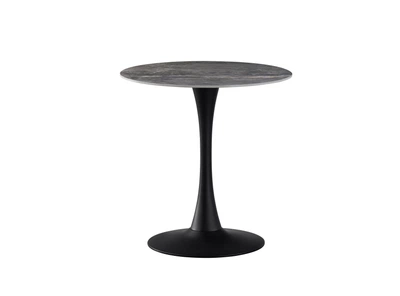 Обеденный стол Грейс Опал D=800 мм Чёрный/керамика серая (GAА0057278)
