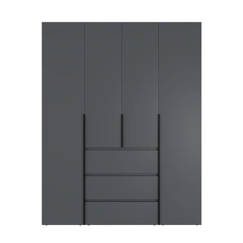 Шкаф распашной комбинированый №1 Light 1600x500x2200 Графит серый (GALTK017000000)