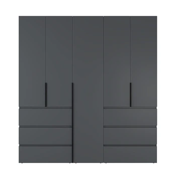 Шкаф распашной комбинированый №3 Light 2000x500x2200 Графит серый (GALTK037000000)