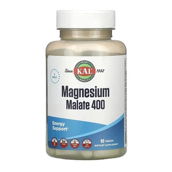 Магній малат, Magnesium Malate, KAL, 400 мг, 90 таблеток CAL-81309