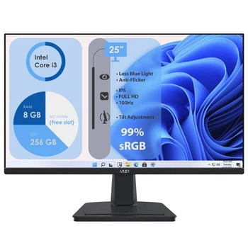 Комплект монітор + неттоп 25" HP/MSI ProDesk 600 G3 s1151 Core i3-6100T/ DDR4 8GB/ SSD256GB SATA/ Wi-Fi - Б/В