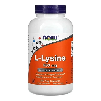 Л-Лизин (L-Lysine) 500 мг 250 капсул NOW-00112