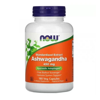 Ашвагандха экстракт корня (Ashwagandha) 450 мг 180 капсул NOW-04593