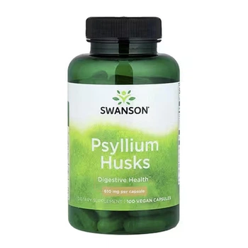 Псиллиум шелуха семян подорожника в капсулах (Psyllium Husk Caps) 610 мг 100 капсул SWV-01802