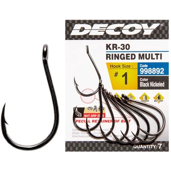 Крючок Decoy KR-30 Ringed Multi #1 (7 шт/уп)